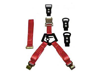 N-Fab Bed Mounted Rapid Tire Strap; Red