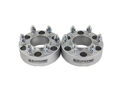 Supreme Suspensions 1.50-Inch Pro Billet Hub Centric Wheel Spacers; Silver; Set of Two (07-20 Yukon)
