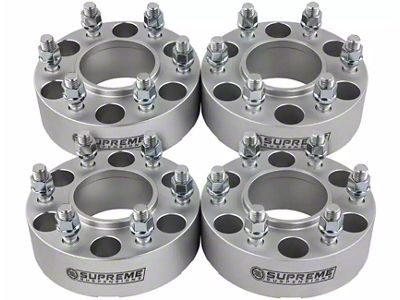 Supreme Suspensions 2-Inch Pro Billet Hub Centric Wheel Spacers; Silver; Set of Four (07-20 Yukon)