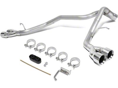 Axle-Back Dual Exhaust System with Polished Tips; Side Exit (09-13 Yukon Denali)
