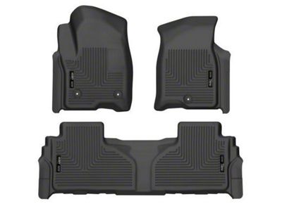 Husky Liners WeatherBeater Front and Second Seat Floor Liners; Footwell Coverage; Black (21-23 Yukon)