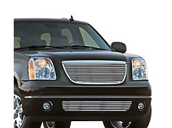 Stainless Steel Billet Upper and Lower Bumper Grille Insert; Polished (07-14 Yukon, Excluding Hybrid)