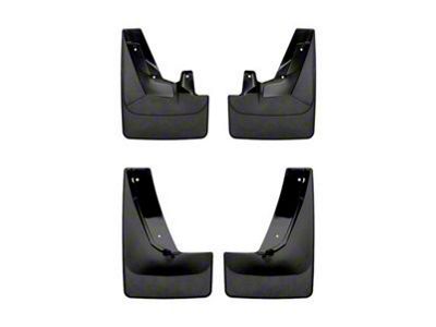 Weathertech No-Drill Mud Flaps; Front and Rear; Black (21-23 Yukon w/ Stationary Running Boards)
