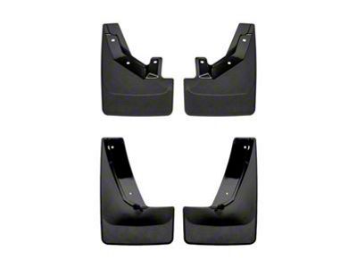 Weathertech No-Drill Mud Flaps; Front and Rear; Black (21-23 Yukon w/ Power Retractable Running Boards)