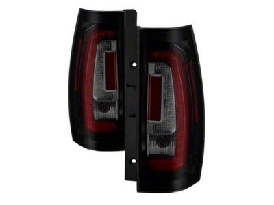 Version 2 LED Tail Lights; Black Housing; Smoked Lens (07-14 Yukon, Excluding Hybrid)