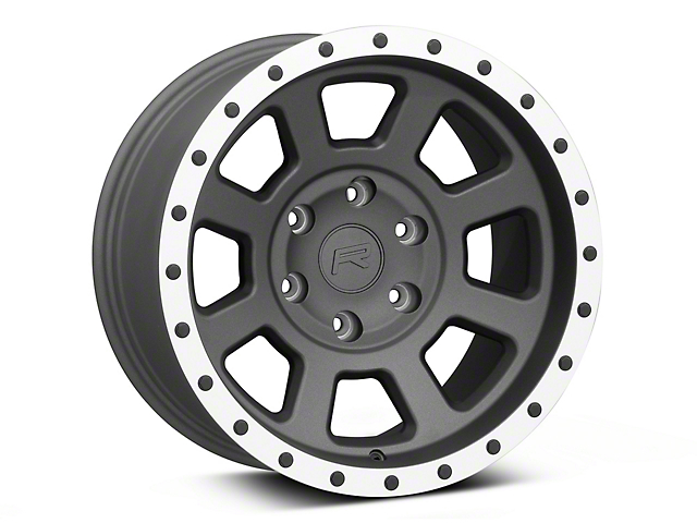 Rovos Wheels Kalahari Charcoal with Machined Lip 6-Lug Wheel; 17x9; -6mm Offset (21-23 Yukon)