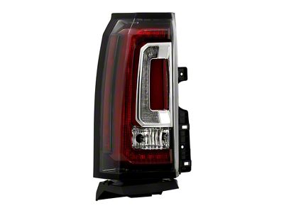 OE Style LED Tail Light; Chrome Housing; Red/Clear Lens; Driver Side (15-20 Yukon)