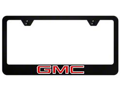 GMC PC License Plate Frame; UV Print on Black (Universal; Some Adaptation May Be Required)