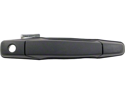 Exterior Door Handle; Front Right; Textured Black; Metal; Plastic; With Keyhole; Without Chrome Lever (07-14 Sierra 2500 HD)