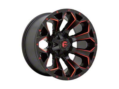 Fuel Wheels Assault Matte Black Red Milled 8-Lug Wheel; 20x9; 20mm Offset (19-23 RAM 2500)