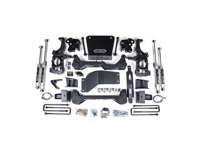 BDS 5-Inch High Clearance Suspension Lift Kit with Fox Shocks (20-23 4WD Sierra 3500 HD SRW w/o Factory Overload Springs)