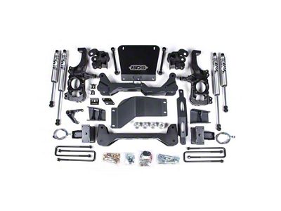 BDS 6.50-Inch High Clearance Suspension Lift Kit with Fox Shocks (20-23 4WD Silverado 3500 HD SRW w/o Factory Overload Springs)