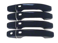 Smart Key Door Handle Covers; Gloss Black (15-19 Silverado 2500 HD Double Cab, Crew Cab)