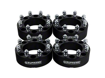 Supreme Suspensions 1.50-Inch Pro Billet Hub Centric Wheel Spacers; Black; Set of Four (07-10 Sierra 2500 HD)
