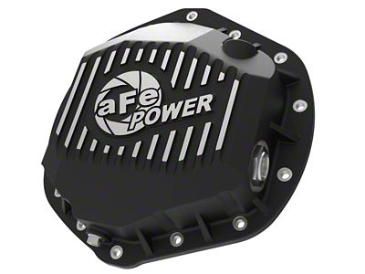 AFE Pro Series Rear Differential Cover with Machined Fins; Black (07-19 Sierra 3500 HD)