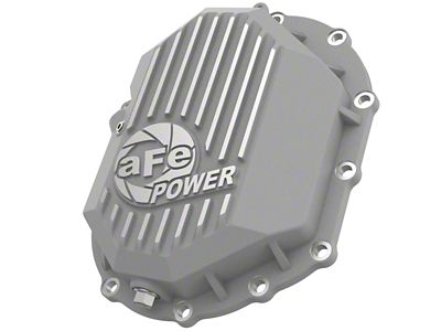 AFE Street Series Front Differential Cover with Machined Fins; Raw (11-19 6.0L Silverado 3500 HD; 11-23 6.6L Duramax Silverado 3500 HD)