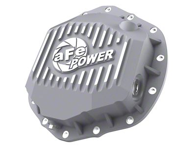 AFE Street Series Rear Differential Cover with Machined Fins; Raw (20-23 Silverado 3500 HD)