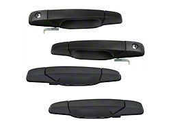Exterior Door Handles; Front and Rear; Textured Black (07-14 Sierra 2500 HD Crew Cab)
