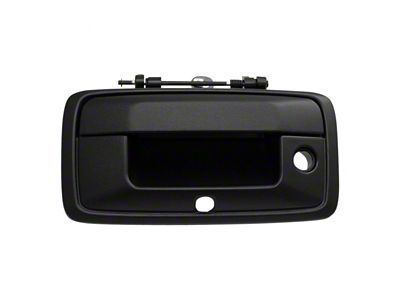 Tailgate Handle with Backup Camera Opening; Textured Black (16-18 Sierra 1500)