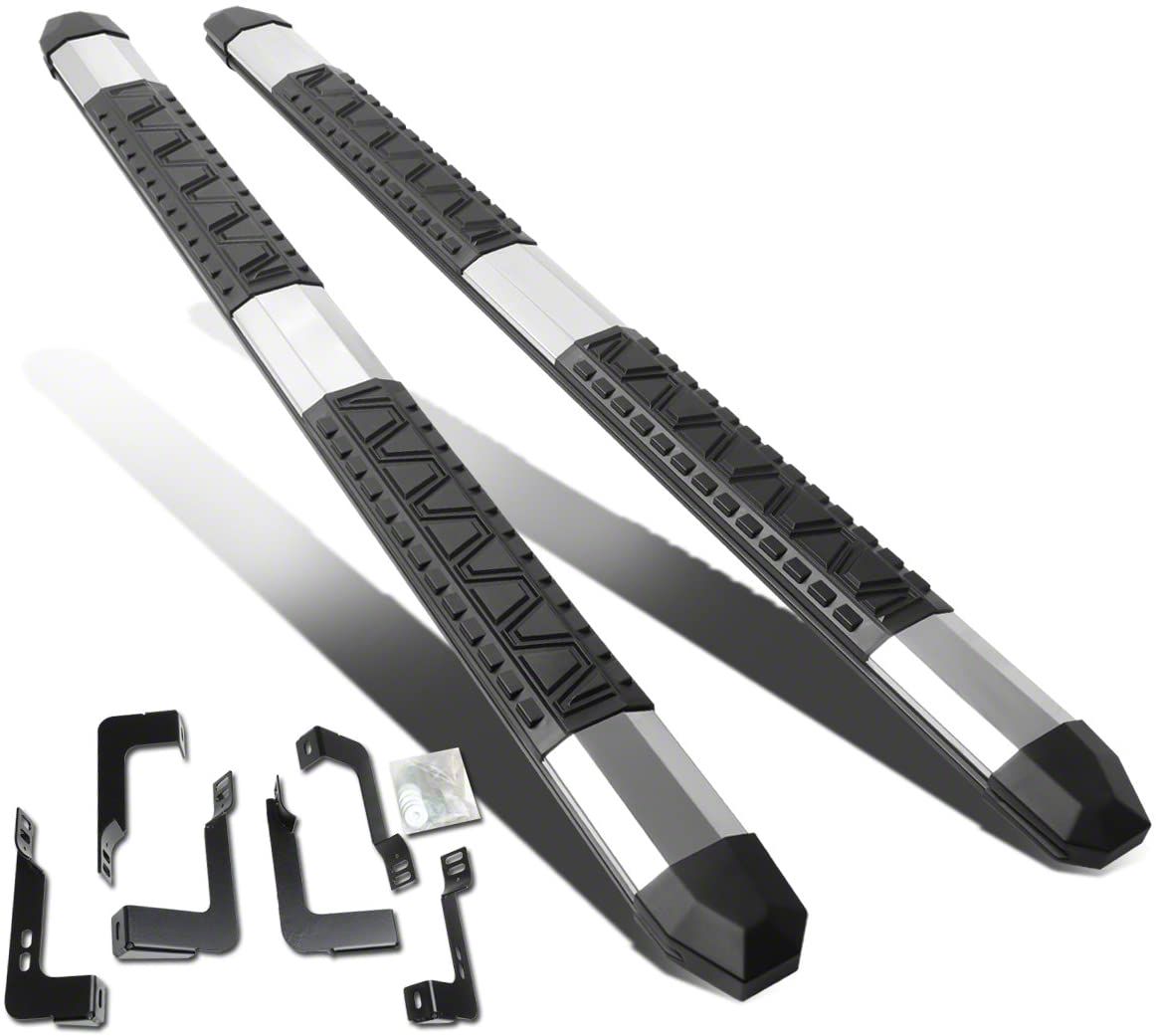5-Inch Running Boards; Stainless Steel (07-19 Sierra 2500 HD Extended/Double Cab)