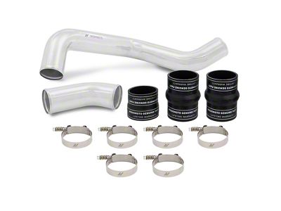 Mishimoto Hot-Side Intercooler Pipe and Boot Kit; Polished (17-19 6.6L Duramax Sierra 2500 HD)