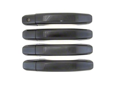 Door Handle Covers; Gloss Black (20-23 Silverado 2500 HD)
