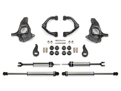 Fabtech 3.50-Inch Uniball Upper Control Arm Lift Kit with Dirt Logic Shocks (11-19 Silverado 3500 HD Extended/Double Cab, Crew Cab)