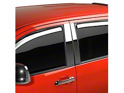 Putco Element Chrome Window Visors; Front and Rear (19-23 Silverado 1500 Double Cab)