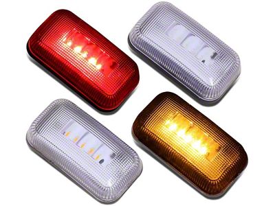 Dually LED Side Marker Lights; Clear (15-19 Silverado 3500 HD)