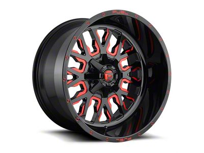 Fuel Wheels Stroke Gloss Black with Red Tint Clear 8-Lug Wheel; 18x9; -12mm Offset (10-18 RAM 2500)