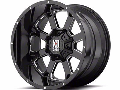 XD Buck 25 Gloss Black Milled 8-Lug Wheel; 20x10; -24mm Offset (11-14 Sierra 2500 HD)