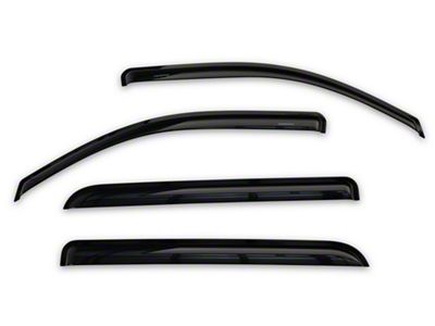 Tape-Onz Sidewind Deflectors; Front and Rear; Smoke (15-19 Sierra 2500 HD Crew Cab)