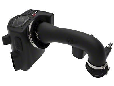 AFE Momentum GT Cold Air Intake with Pro 5R Oiled Filter; Black (20-23 6.6L Gas Silverado 2500 HD)