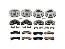 PowerStop OE Replacement 8-Lug Brake Rotor, Pad and Caliper Kit; Front and Rear (07-10 Sierra 2500 HD)