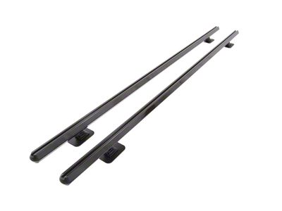 Hex Side Rails; Gloss Black (15-19 Silverado 3500 HD w/ 8-Foot Long Box)