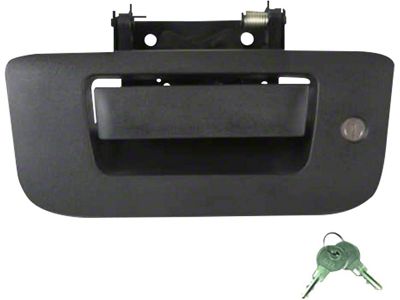 Manual Tailgate Lock Handle; Black (07-14 Silverado 2500 HD)