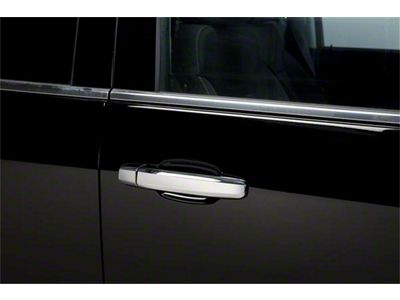 Putco Door Handle Covers without Passenger Keyhole; Chrome (15-19 Sierra 2500 HD Crew Cab)