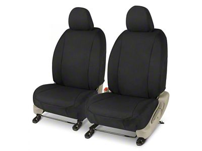 Covercraft Precision Fit Seat Covers Endura Custom Front Row Seat Covers; Black (19-21 Silverado 1500 w/ Bucket Seats; 2022 Silverado 1500 LTD w/ Bucket Seats)