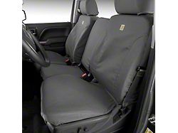 Covercraft SeatSaver Custom Front Seat Covers; Carhartt Gravel (20-23 Sierra 2500 HD w/ Front Bench Seat & Fold-Down Console w/o Lid)