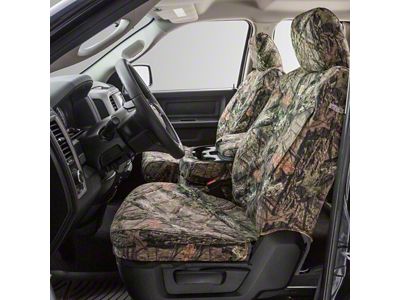 Covercraft SeatSaver Custom Front Seat Covers; Carhartt Mossy Oak Break-Up Country (20-23 Sierra 2500 HD w/ Front Bucket Seats)