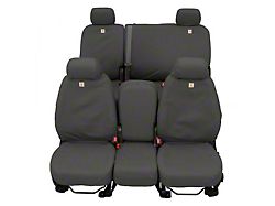 Covercraft SeatSaver Custom Second Row Seat Cover; Carhartt Gravel (20-23 Silverado 2500 HD Crew Cab w/ Fold-Down Armrest)