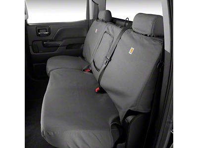 Covercraft SeatSaver Custom Second Row Seat Cover; Carhartt Gravel (20-23 Silverado 2500 HD Crew Cab w/o Fold-Down Armrest)