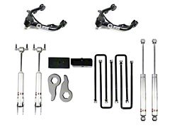 Freedom Offroad 3-Inch Front / 2-Inch Rear Leveling Kit with Control Arms and Shocks (11-19 Silverado 3500 HD)
