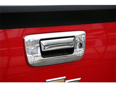Putco Tailgate Handle Cover with Keyhole Opening; Chrome (07-14 Sierra 2500 HD)