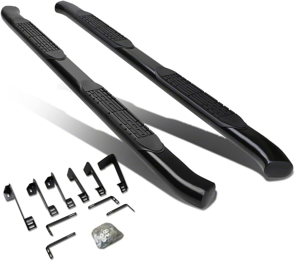 Sierra 1500 4-Inch Nerf Side Step Bars; Black (99-14 Sierra 1500 ...