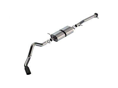 Borla S-Type Single Exhaust System with Black Chrome Tip; Side Exit (20-23 6.6L Gas Silverado 2500 HD)