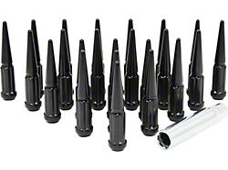 Black Spike Lug Nut Kit; 14mm x 1.5; Set of 32 (11-23 F-250 Super Duty)