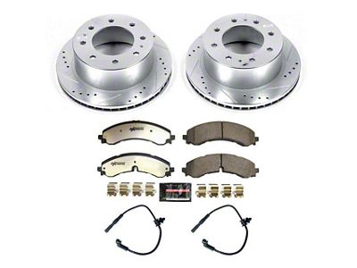 PowerStop Z36 Extreme Truck and Tow 8-Lug Brake Rotor and Pad Kit; Rear (2020 Sierra 2500 HD)