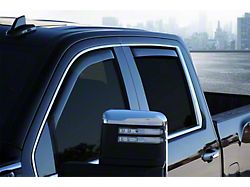 EGR In-Channel Window Visors; Front and Rear; Matte Black (20-23 Silverado 3500 HD Double Cab)