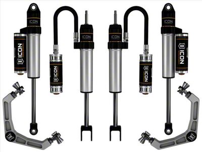 ICON Vehicle Dynamics 0 to 2-Inch Suspension Lift System with Billet Upper Control Arms; Stage 2 (20-23 Silverado 3500 HD)